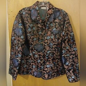 Chicos Woman's Black, Blue and Red Jacket